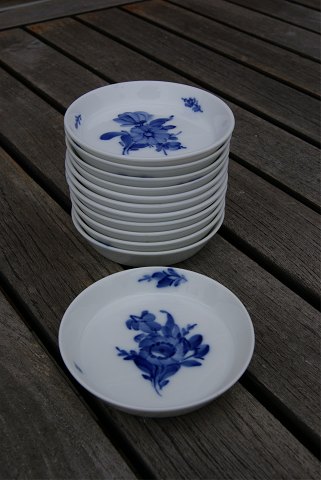 Blue Flower Plain Danish China porcelain. Glass coasters 9cm