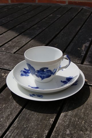 Blue Flower Plain Danish China porcelain. Settings coffee cups of 3 items