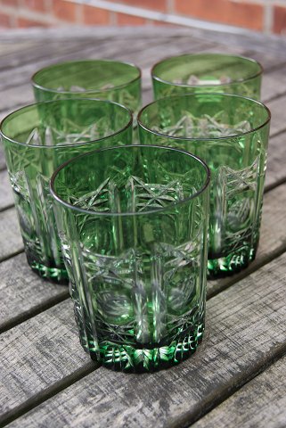 Set of 4 Bourbon glasses or drink glasses of Serbian crystal.