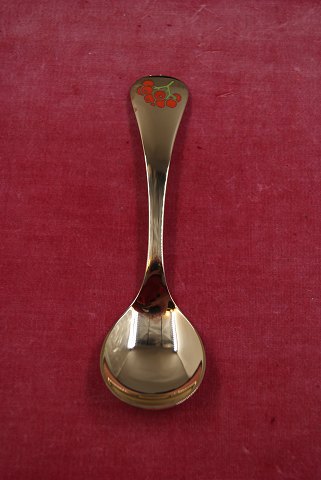 Georg Jensen year spoon 2004 of Danish gilt sterling silver. Rowanberry