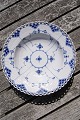 Blue Fluted full lace Danish porcelain, deep plates 22.5cm from 1850-1898