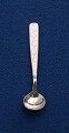 Salt spoon of Danish sterling silver with light 
beige enamel