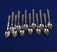 Bernadotte Georg Jensen shiny steel cutlery, set of 12 coffee spoons about 12.5cm