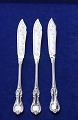 Danish silver flatware, set of 3 fish knives all 
of silver