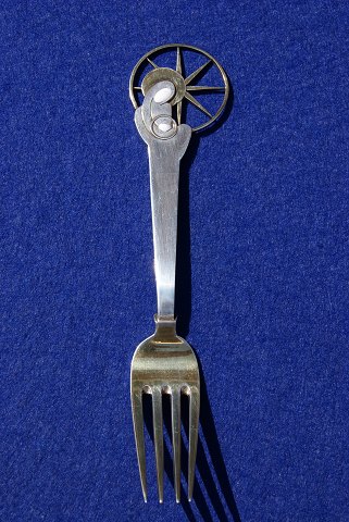 Michelsen Weihnachtsgabel 1942 aus vergoldet Silber