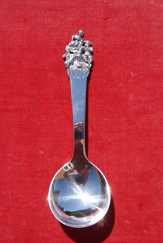 The swineherd Child's spoon of Danish silver