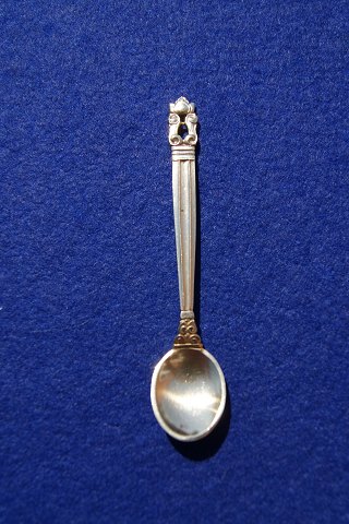 Konge or Acorn Georg Jensen silver flatware, gilded small mocha spoons 8.3cm