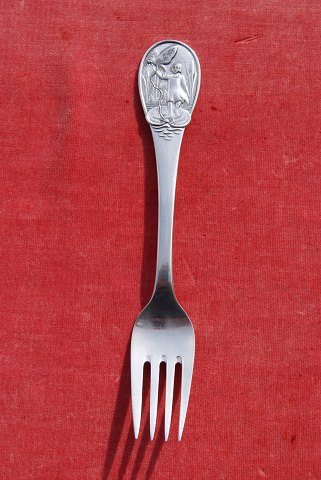 Little Tiny or Thumbelina child's fork of Danish solid silver