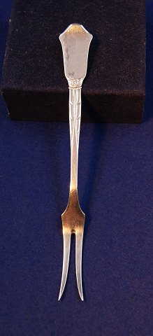 Danish 3 Towers silver cutlery, small meat fork 15 cm from year 1927
