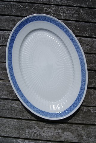 item no: po-Blå Vifte ovalt fad 11508