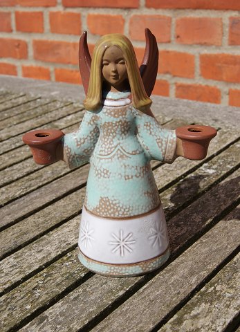 Goebel ceramics figurine Germany, Angel for 2 candles HX 327 from 1966
