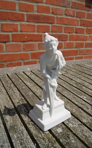 Royal Copenhagen figurine No 015 in white bisquit with the Sandman or Ole-Luk-Öje