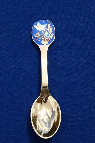 Michelsen Christmas spoon 1985 of Danish gilt sterling silver