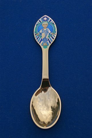Michelsen Christmas spoon 1984 of Danish gilt sterling silver