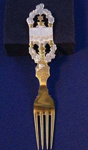 Michelsen Christmas spoon 1926 of Danish gilt sterling silver