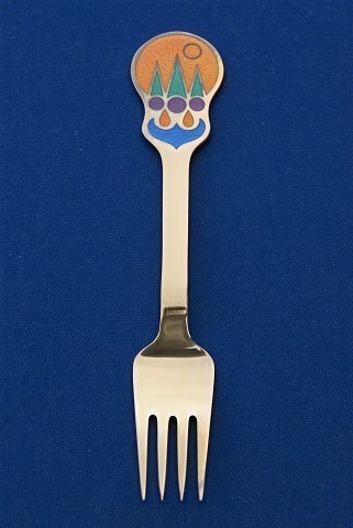 Michelsen Christmas fork 1979 of Danish gilt sterling silver