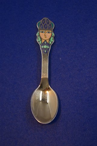 Michelsen Christmas coffee spoon 11cm 1982 of Danish gilt sterling silver