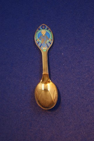 Michelsen Christmas coffee spoon 1984 of Danish gilt sterling silver
