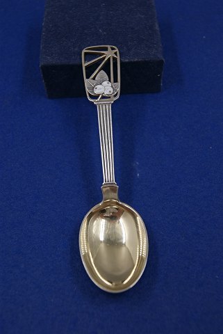 Michelsen Christmas spoon 1938 of Danish partial gilt silver