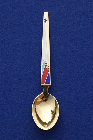 Michelsen Christmas spoon 1958 of Danish gilt sterling silver