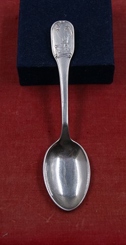 Thumbelina child's spoon of Danish solid silver 15cm