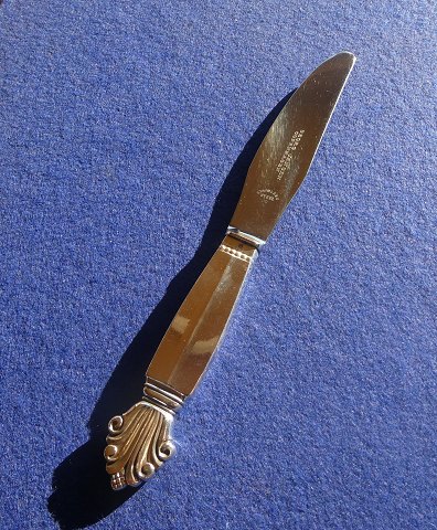 Dronning Georg Jensen sterling sølvbestik, middagsknive 22,5cm med kort skaft