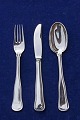 Cohr Dobbeltriflet Danish silver flatware, Settings luncheon cutlery