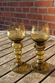 Römer glasses olive green wine glasses 18.5cm with cuttings on the bowl.