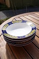 Blue Pheasant China faience porcelain, porridge plates 19cm