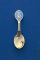 Michelsen Christmas coffee spoon 1984 of gilt 
sterling silver