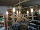 6-shades chandelier in chromium-plated metal