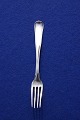 Old Danish solid silver flatware, Dessert fork 17cm from year 1874