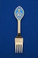 Michelsen Christmas fork 1984 of Danish gilt 
sterling silver