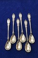 Danish silver flatware, set of 6 coffee spoons of 
gilt silver