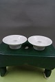 White Magnolia Danish porcelain, pair of low  
candlesticks