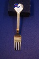 Michelsen Christmas fork 1978 of Danish gilt sterling silver