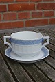 Blue Fan Danish  porcelain, set large bouillon cup 

and saucer