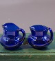 Holmegaard Danish art-glass, pair of creamers of dark blue glass