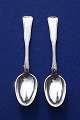 Old Danish solid silver flatware, pair of spoons 
18.5cm from mid 19th Century