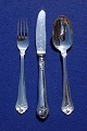 Saksisk Danish silver flatware, settings dinner cutlery of 3 pieces
