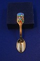 Michelsen Christmas coffee spoon 11cm 1988 of gilt sterling silver