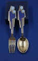 Michelsen Juleske og gaffel 1962 i forgyldt 
sterling sølv