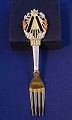 Michelsen Christmas fork 1922 of Danish gilt sterling silver