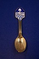 Michelsen Christmas coffee spoon 11cm 1986 of Danish gilt sterling silver
