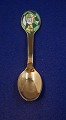 Michelsen Christmas coffee spoon 11cm 1980 of Danish gilt sterling silver