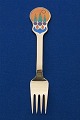 Michelsen Christmas fork 1979 of Danish gilt 
sterling silver