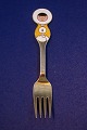 Michelsen Christmas fork 1969 of Danish gilt sterling silver