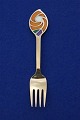 Michelsen Christmas fork 1971 of Danish gilt 
sterling silver