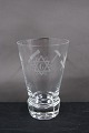 Danish freemason glasses, beer glasses engraved 
with freemason symbols, on an edge-cutted  foot