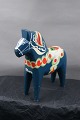 Blue Dala horse 21cm from Sweden with "Mora"
